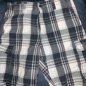 Men’s Plaid Polo Shorts